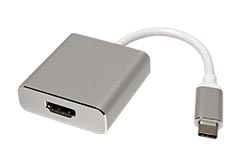 Adaptér USB C(M) -> HDMI A(F), 4K@60Hz, Alu