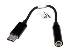 Adaptér USB C(M) - jack 3,5, sluchátka + mikrofon, černý