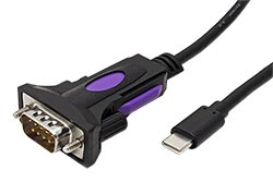 Adaptér USB C(M) ->  RS232 (MD9), FTDI, 1,8m