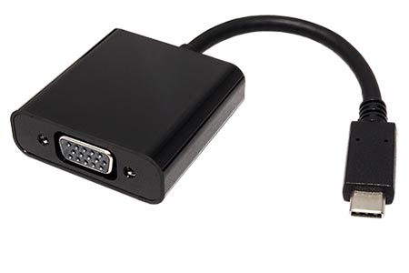 Adaptér USB C(M) -> VGA(F) + audio