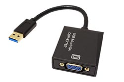 Adaptér USB SuperSpeed 5Gbps, USB3.0 A(M) -> VGA