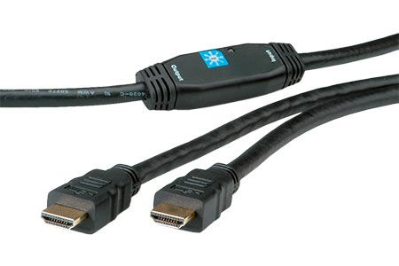 Aktivní HDMI kabel, HDMI M - HDMI M, zlacené konektory, 30m
