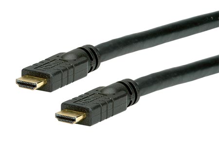 Aktivní HDMI kabel s Ethernetem, HDMI M - HDMI M, zlacené konektory, 25m