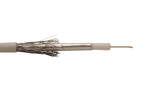 Anténní kabel, průměr 4,6mm, 2x stíněný 80dB, 100m (Cu)