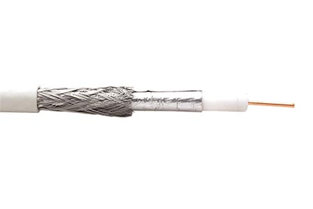 Anténní kabel, průměr 6,8mm, 2x stíněný 100dB, 25m (Cu)