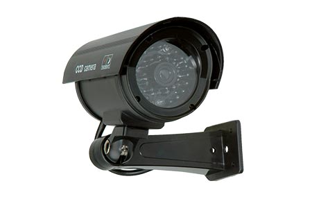 Atrapa venkovní kamery s IR, blikající LED, černá