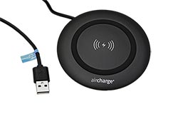 Bezdrátová nabíječka 15W, montáž do stolu, se zdrojem, černá (BM0005422)