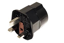Cestovní adaptér DE -> UK, černý