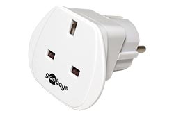 Cestovní adaptér UK -> (CZ, DE, FR), bílý