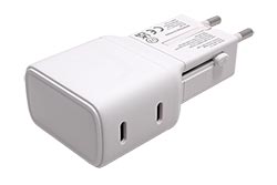 Cestovní napájecí adaptér síťový, EU/UK/US/AUS, 2x USB C, 45W