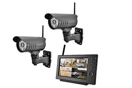 Digitální bezdrátový kamerový set (4 kanálový), základna + 2 kamery, s připojením do internetu