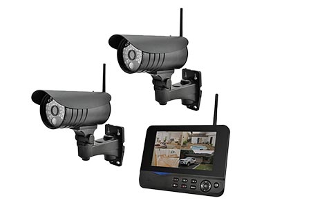 Digitální bezdrátový kamerový set (4 kanálový), základna + 2 kamery