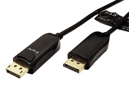 DisplayPort aktivní optický kabel v.1.4 (HBR3, 8K@30Hz), DP(M) - DP(M), 30m