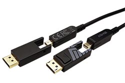 DisplayPort aktivní optický kabel v.1.4 (HBR3, 8K@30Hz), miniDP(M) - miniDP(M) + redukce na DP, 100m