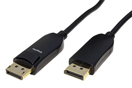 DisplayPort aktivní optický kabel v.2.1 (UHBR13,5, 10K@60Hz), DP(M) - DP(M),černý, 15m