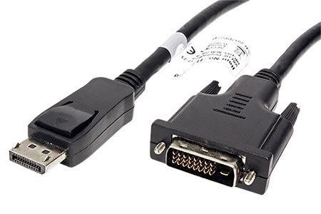 DisplayPort - DVI kabel, DP(M) -> DVI-D(M), 1920x1200@60Hz, 5m