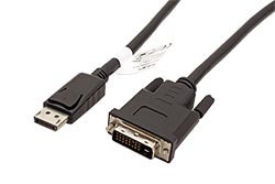DisplayPort -> DVI kabel, DP(M) -> DVI-D(M), 1920x1200@60Hz, LSOH, 1,5m