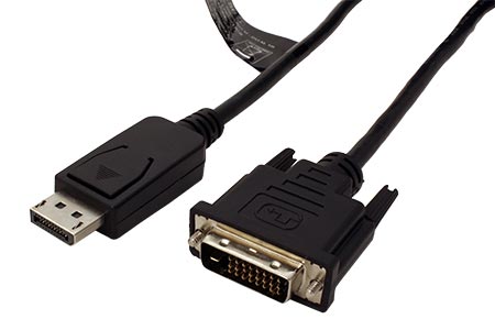 DisplayPort - DVI kabel, DP(M) -> DVI-D(M), typ 1, 1920x1200@60Hz, 1m