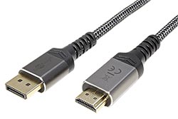 DisplayPort - HDMI kabel, DP(M) -> HDMI A(M), 4K@60Hz, 2m