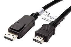 DisplayPort - HDMI kabel, DP(M) -> HDMI M, 4K@30Hz, 1m