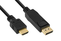 DisplayPort - HDMI kabel, DP(M) -> HDMI M, 4K@60Hz, 1,5m