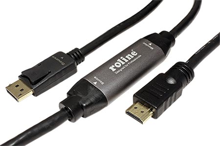 DisplayPort - HDMI kabel, DP(M) -> HDMI M, 4K@60Hz, 10m