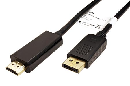 DisplayPort - HDMI kabel, DP(M) -> HDMI M, 4K@60Hz, 1m