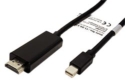 DisplayPort - HDMI kabel, miniDP(M) -> HDMI M, 4K@30Hz, 1m