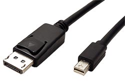 DisplayPort kabel, DP(M) - miniDP(M), TPE, černý, 1m
