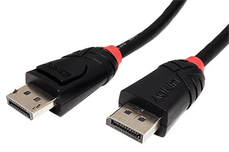 DisplayPort kabel v.1.2 (HBR2, 4K@60Hz), DP(M) - DP(M), Black Line, 0,5m