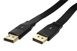 DisplayPort kabel v.1.4 (HBR3, 8K@30Hz), DP(M) - DP(M), plochý, 1m