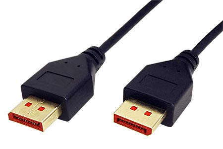 DisplayPort kabel v.1.4 (HBR3, 8K@30Hz), DP(M) - DP(M), tenký, 1m