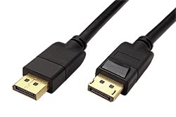 DisplayPort kabel v.1.4 (HBR3, 8K@30Hz), DP(M) - DP(M), TPE, černý, 1m