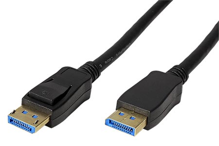 DisplayPort kabel v.2.1 (UHBR10, 8K@60Hz), DP(M) - DP(M), černý, 1,5m