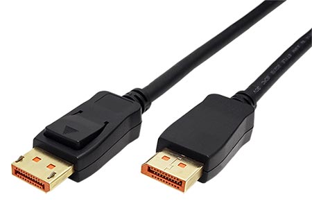 DisplayPort kabel v.2.1 (UHBR20, 16K@60Hz), DP(M) - DP(M),černý, 1m