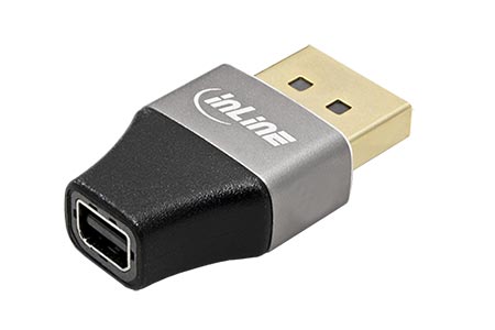 DisplayPort redukce v.1.4 (HBR3, 8K@30Hz) DP(M) - miniDP(F)