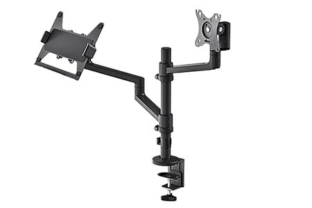 Držák LCD s držákem notebooku, 8 + 5kg, na stůl