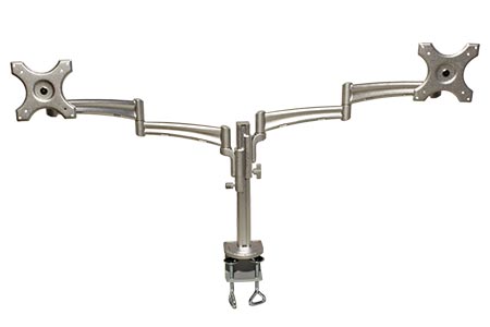 Držák na 2x LCD, 4 klouby, montáž na stůl, 2x 5kg
