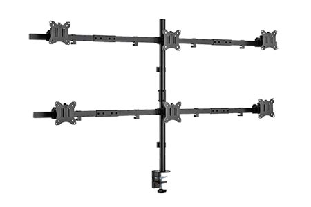 Držák na 6x LCD do 32" a 7kg, montáž na stůl, černý