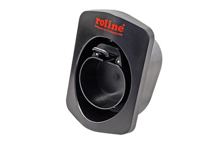 Držák nabíjecího kabelu pro elektromobil, na zeď, se západkou