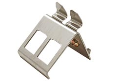 Držák pro 2x keystone na DIN lištu, kovový