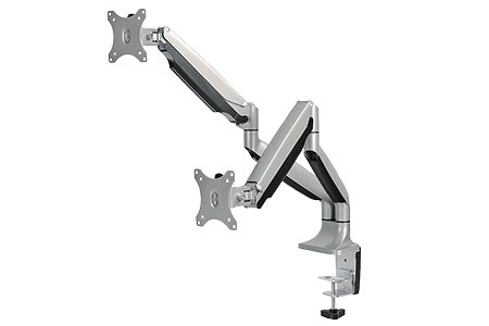 Držák pro 2x LCD, 5 kloubů, montáž na stůl
