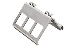 Držák pro 3x keystone na DIN lištu, kovový