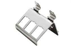 Držák pro 3x keystone na DIN lištu, kovový