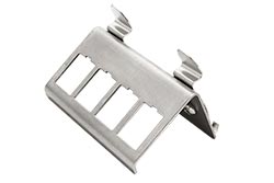 Držák pro 4x keystone na DIN lištu, kovový