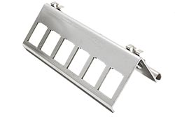 Držák pro 6x keystone na DIN lištu, kovový