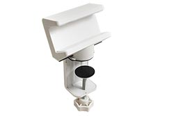 Držák vícenásobné zásuvky, uchycení na stůl, otočný, bílý