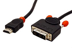 DVI-HDMI kabel, DVI-D(M) - HDMI A(M), 5m, černý