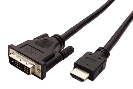 DVI-HDMI kabel, DVI-D(M) - HDMI M, 10m