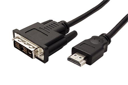 DVI-HDMI kabel, DVI-D(M) - HDMI M, 1m